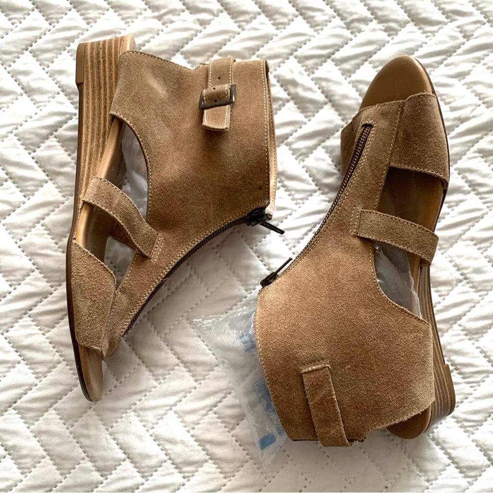 Barbara Barbieri suede tan sandals, 7, Italy